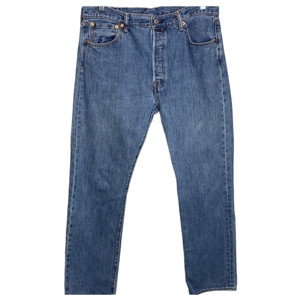 Levi’s 501 Button Fly Jeans Denim Red Tab •